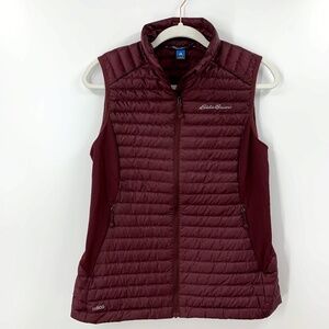 Eddie Bauer Microtherm 2.0 Down Vest in Dark Berry Sz S